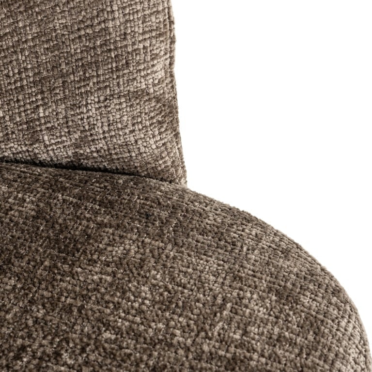 Richmond Draaibare Eetkamerstoel 'Zendaya' Chenille, kleur Stone