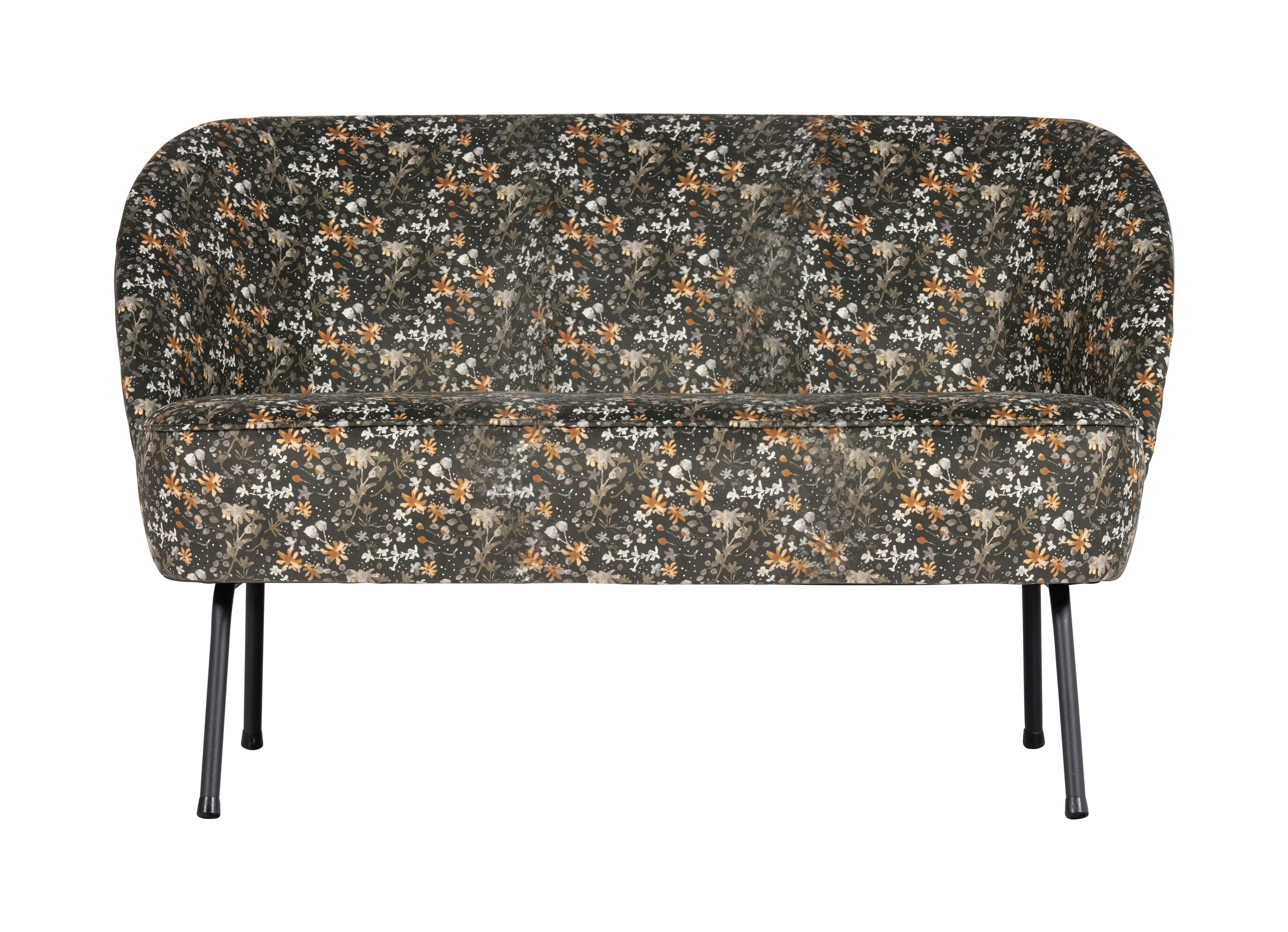 BePureHome Eetkamerbank 'Vogue' Velvet, kleur Aquarel Flower Zwart BePureHome Eetkamerbank 'Vogue' Velvet, kleur Aquarel Flower Zwart