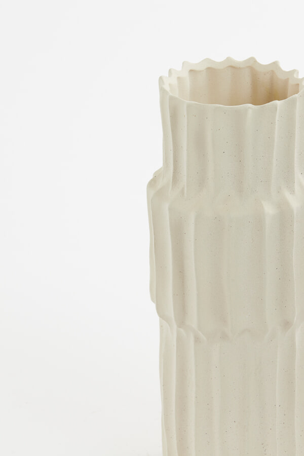 Light & Living Vaas 'Longa' Keramiek, 36cm, kleur Crème