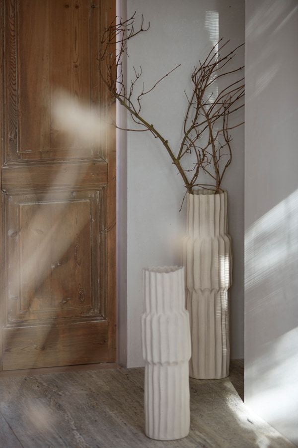 Light & Living Vaas 'Longa' Keramiek, 58cm, kleur Crème