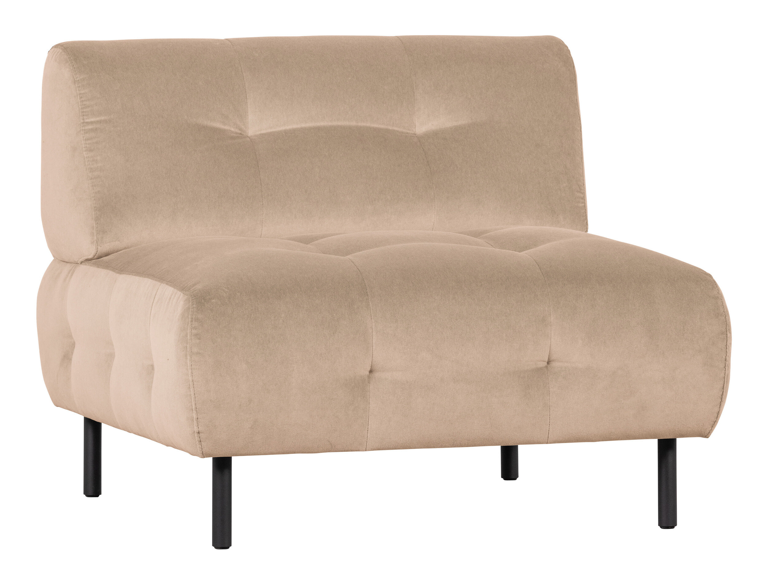 WOOOD Fauteuil 'Lloyd' Velvet, kleur Sea Salt