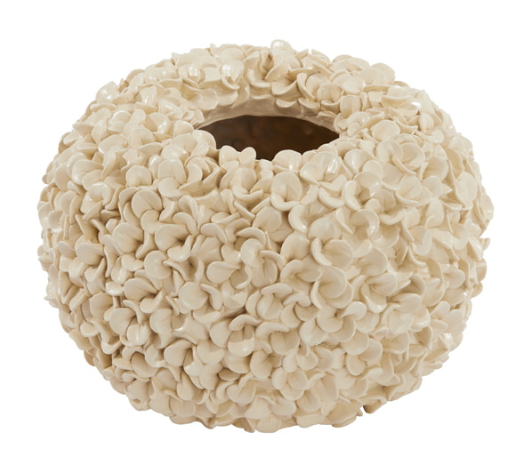Light & Living Vaas 'Phylia' ø38cm, kleur Crème