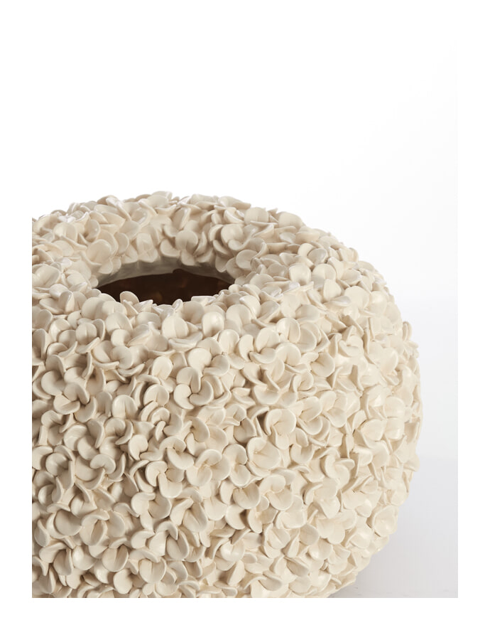 Light & Living Vaas 'Phylia' ø48cm, kleur Crème