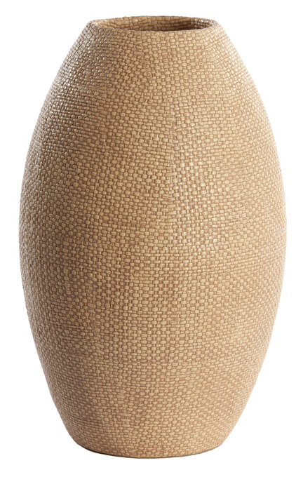 Light & Living Vaas Valverde 40cm hoog - Lichtbruin