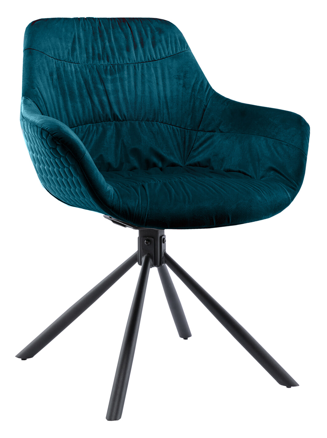 Artistiq Draaibare Eetkamerstoel 'Tyonna' Velvet, kleur Turquoise