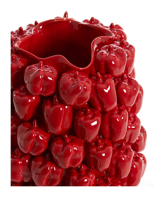 Light & Living Vaas 'Bellpepper' Keramiek, 47cm, kleur Rood