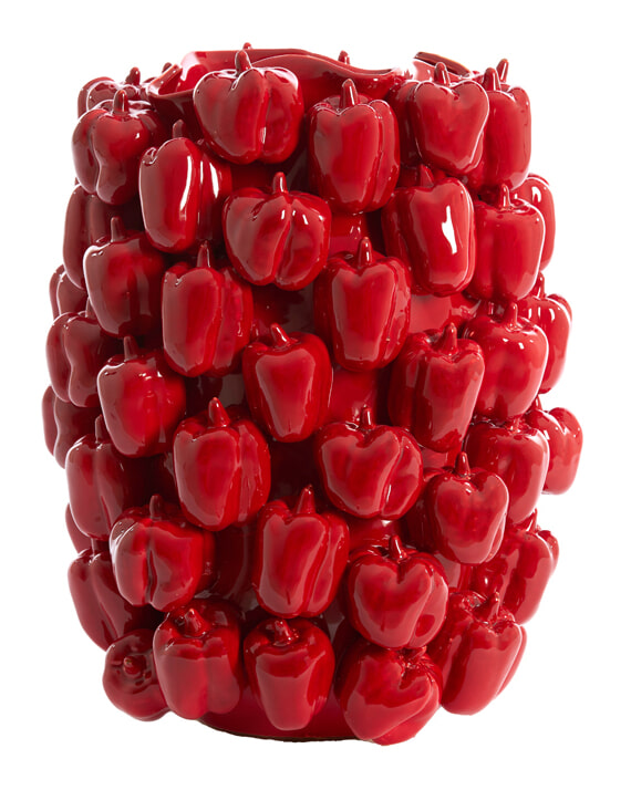 Light & Living Vaas 'Bellpepper' Keramiek, 47cm, kleur Rood