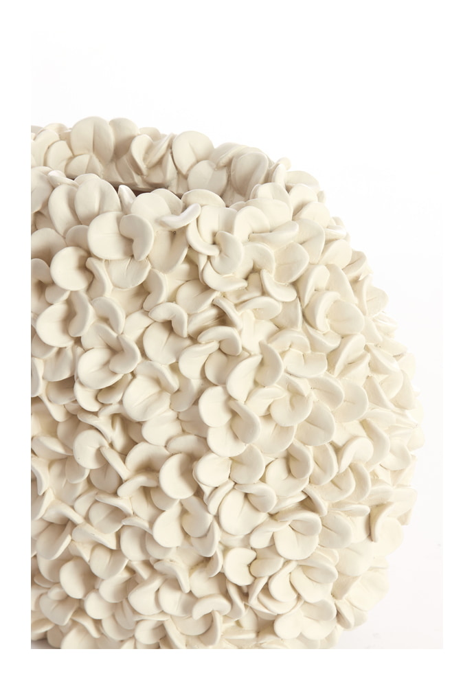Light & Living Vaas 'Phylia' 28cm hoog, kleur Crème