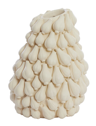 Light & Living Vaas Garlic 33cm - Crème