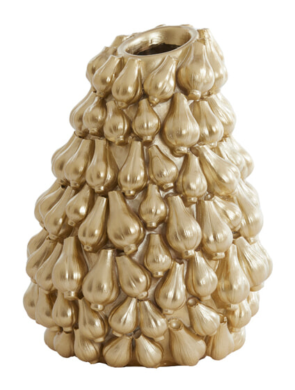 Light & Living Vaas Garlic 33cm - Goud