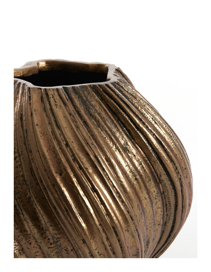 Light & Living Vaas 'Yatung' 32cm, kleur Antiek Brons