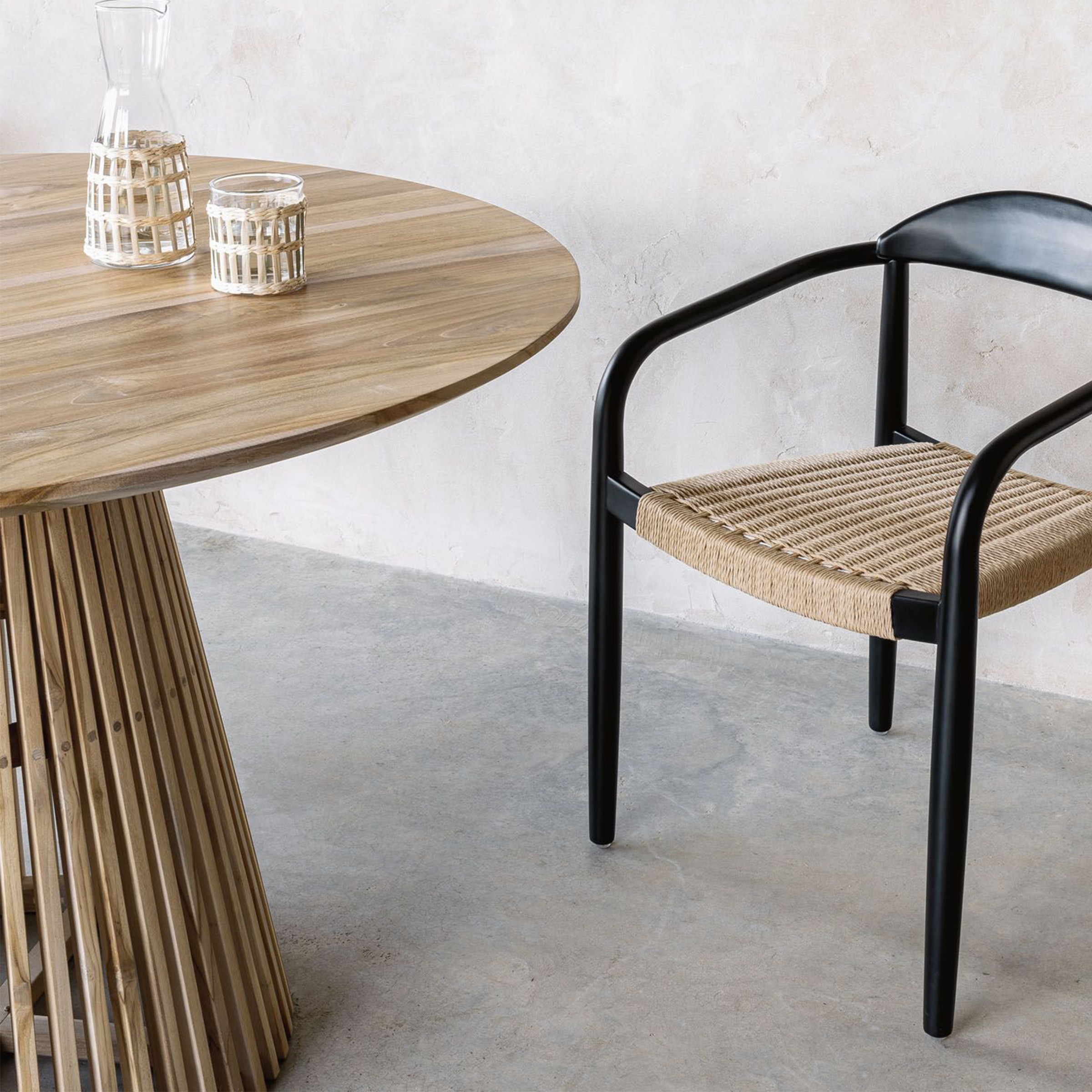 Kave Home Ronde Eettafel 'Jeanette' Teakhout, 120cm, kleur Naturel