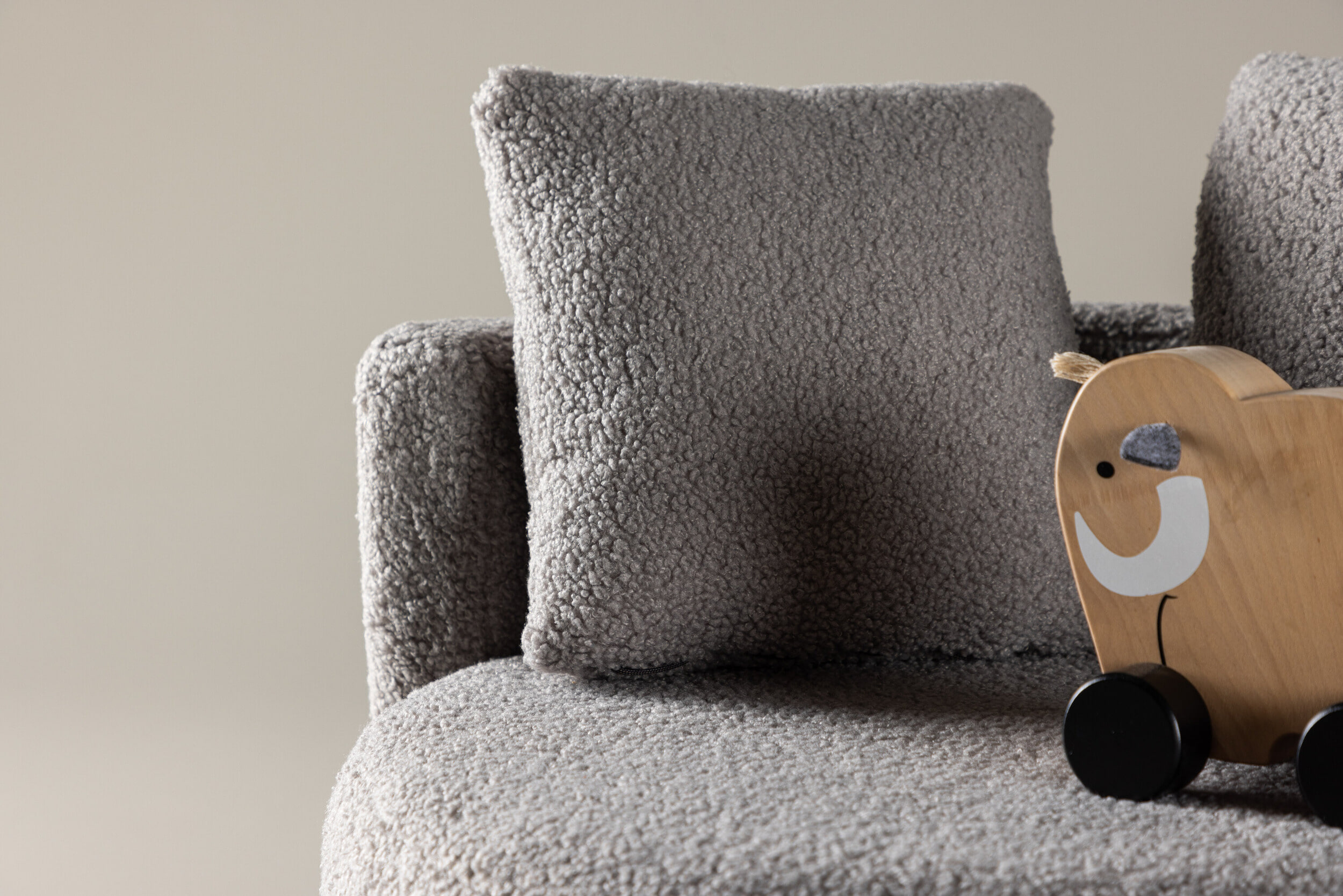 Nohr Kinderstoel 'Keeli' Teddy, kleur Grijs