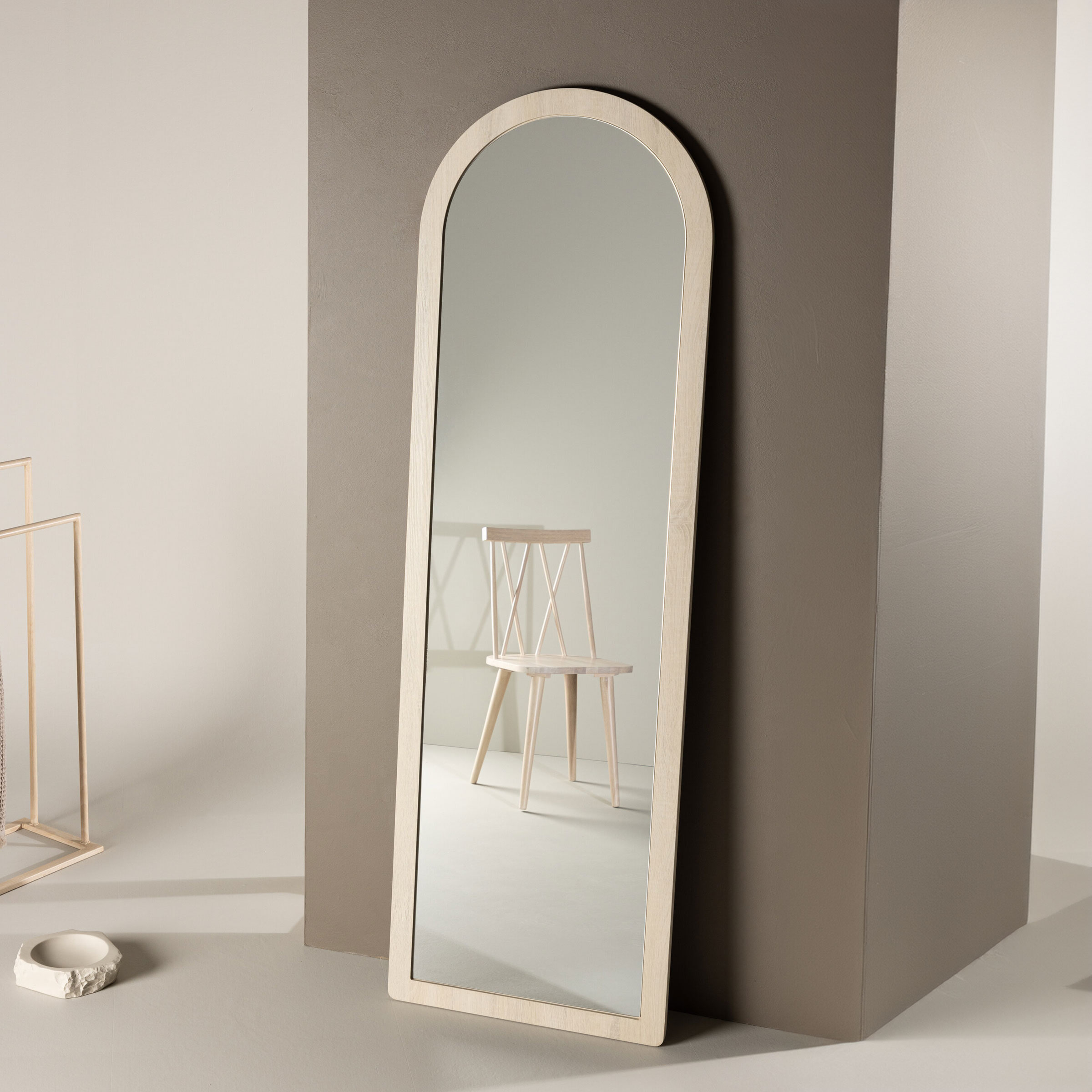 Nohr Spiegel 'Randell' 193 x 60cm, kleur Whitewash