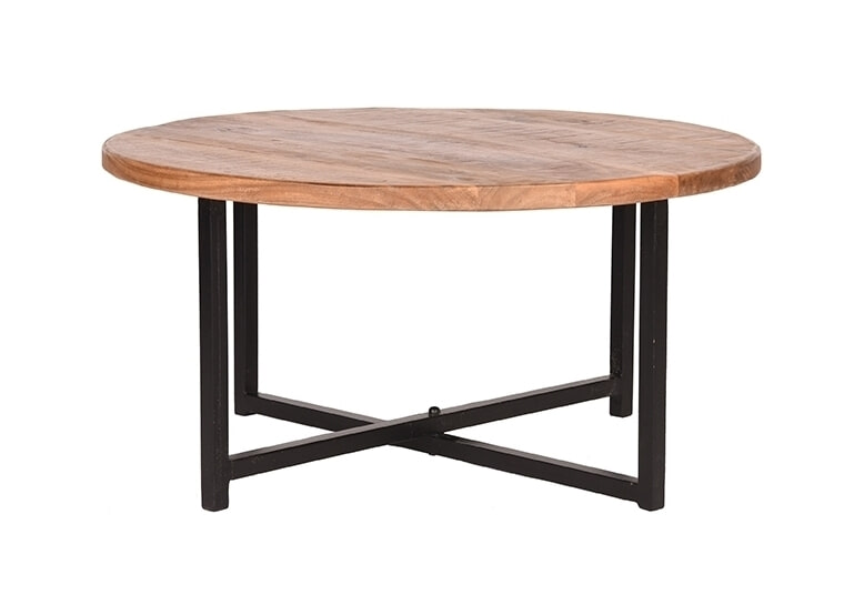LABEL51 Salontafel Dex Mangohout, 80cm - Rough - Rond