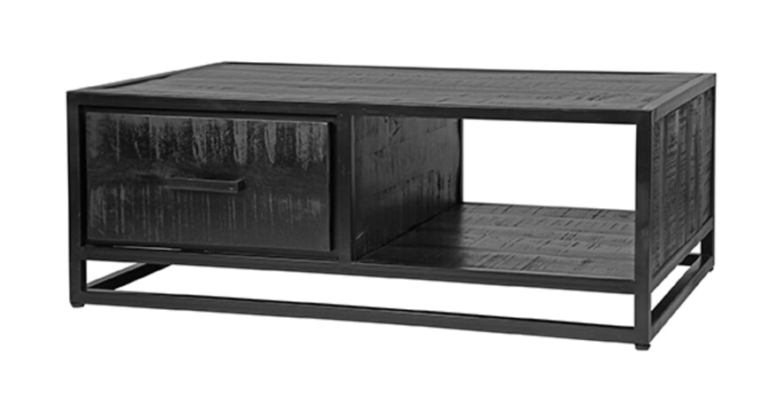 LABEL51 Salontafel Chili Zwart Mangohout, 110 x 70cm