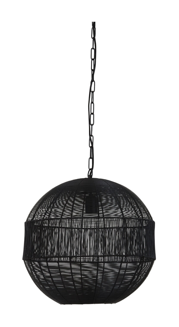 Light & Living Hanglamp 'Pilka' Ø45cm, kleur Mat Zwart