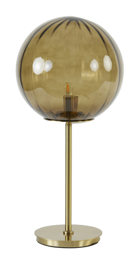 Light & Living Tafellamp 'Magdala' Ø25cm, kleur Bruin