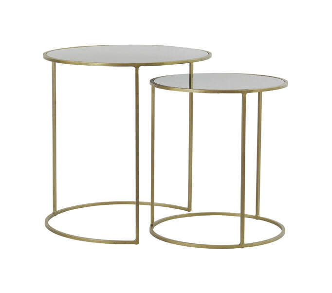 Light & Living Bijzettafel Evato Set van 2 stuks - Groen - Rond