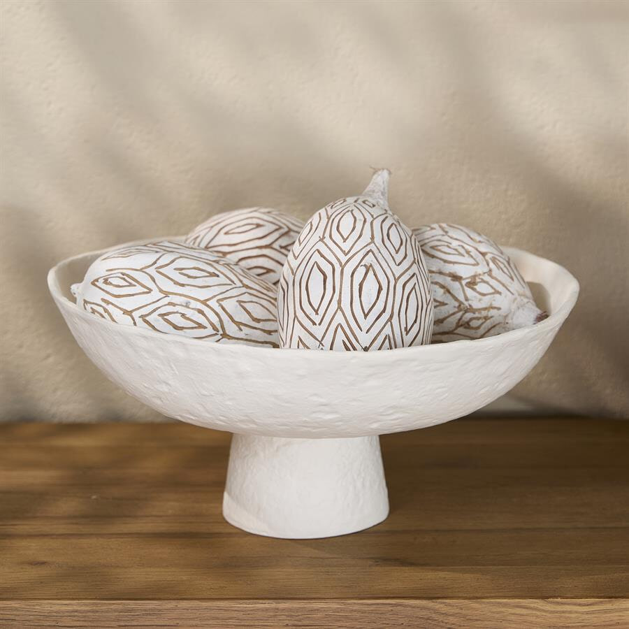 Rivièra Maison Schaal Cavallé Aluminium, 38cm - Wit