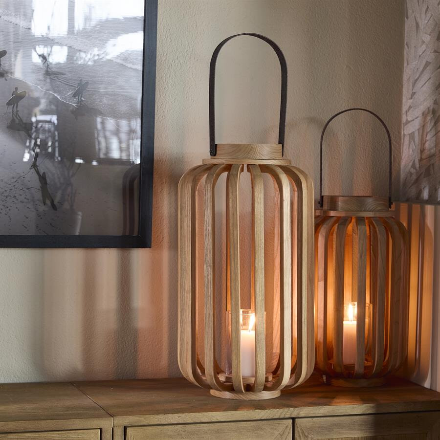 Rivièra Maison Windlicht 'Verdant' Sungkai hout