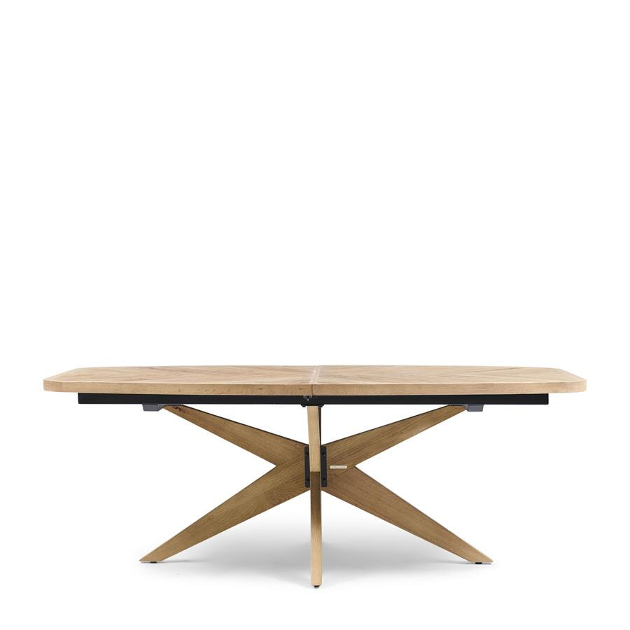 Rivièra Maison Uitschuifbare Deense Ovale Eettafel 'Portland' Eikenhout, 200-300 x 105cm