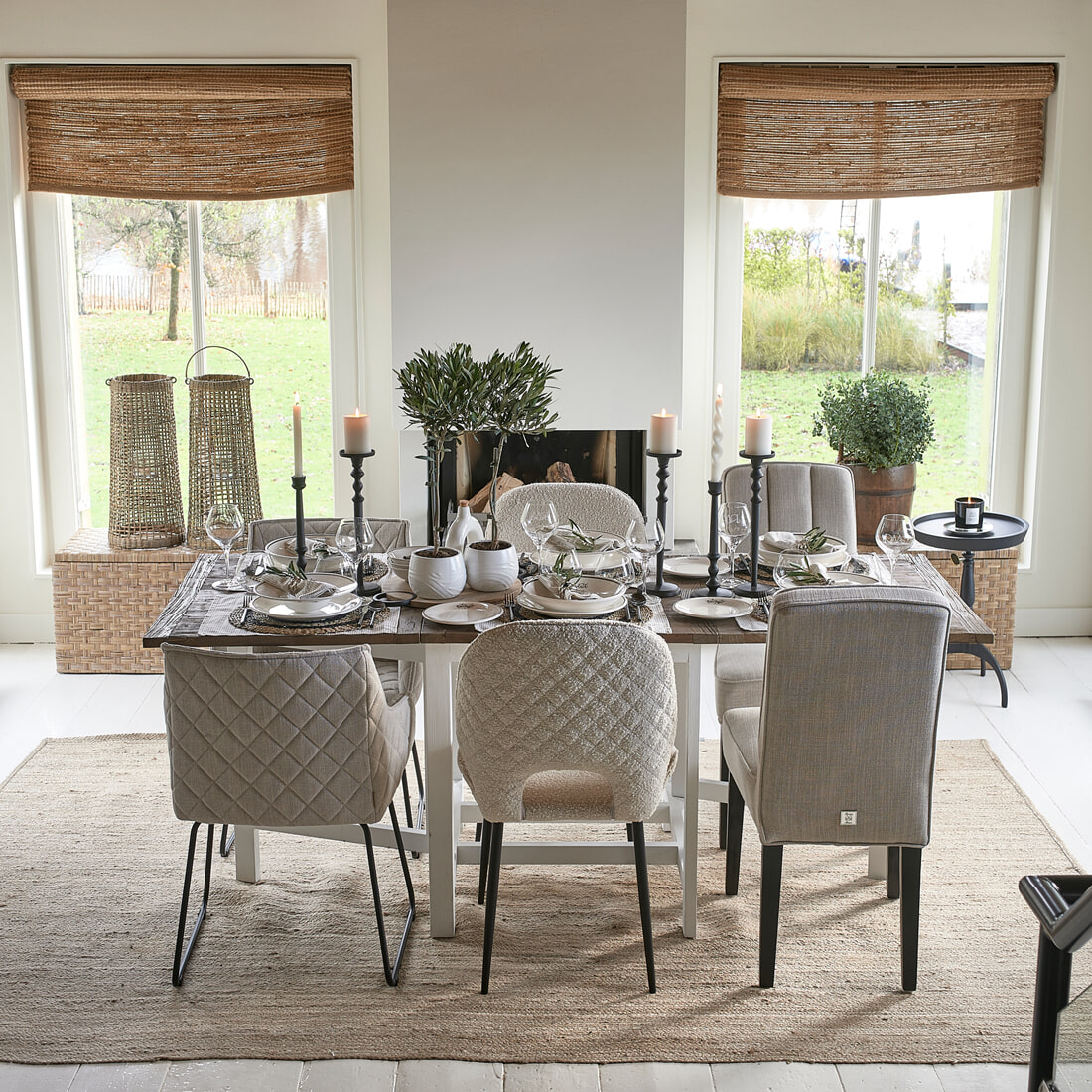 Rivièra Maison Eetkamerstoel 'Frisco Drive' Linen, kleur Fabulous Flax