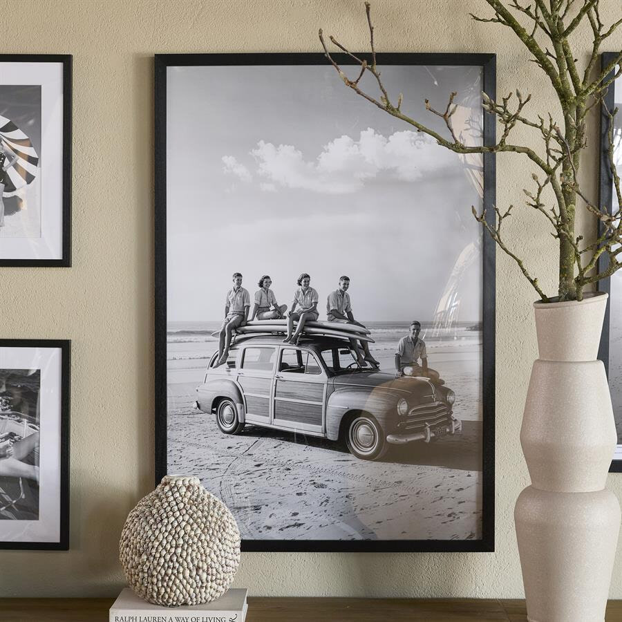 Rivièra Maison Wall Art Coastal Ride 125 x 85cm - Wit,Zwart