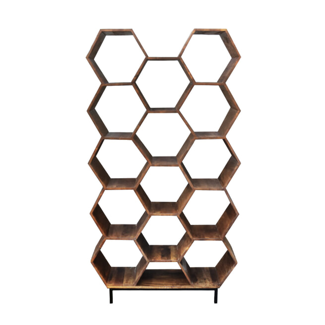 KICK Wandkast 'Hexagon' Mangohout