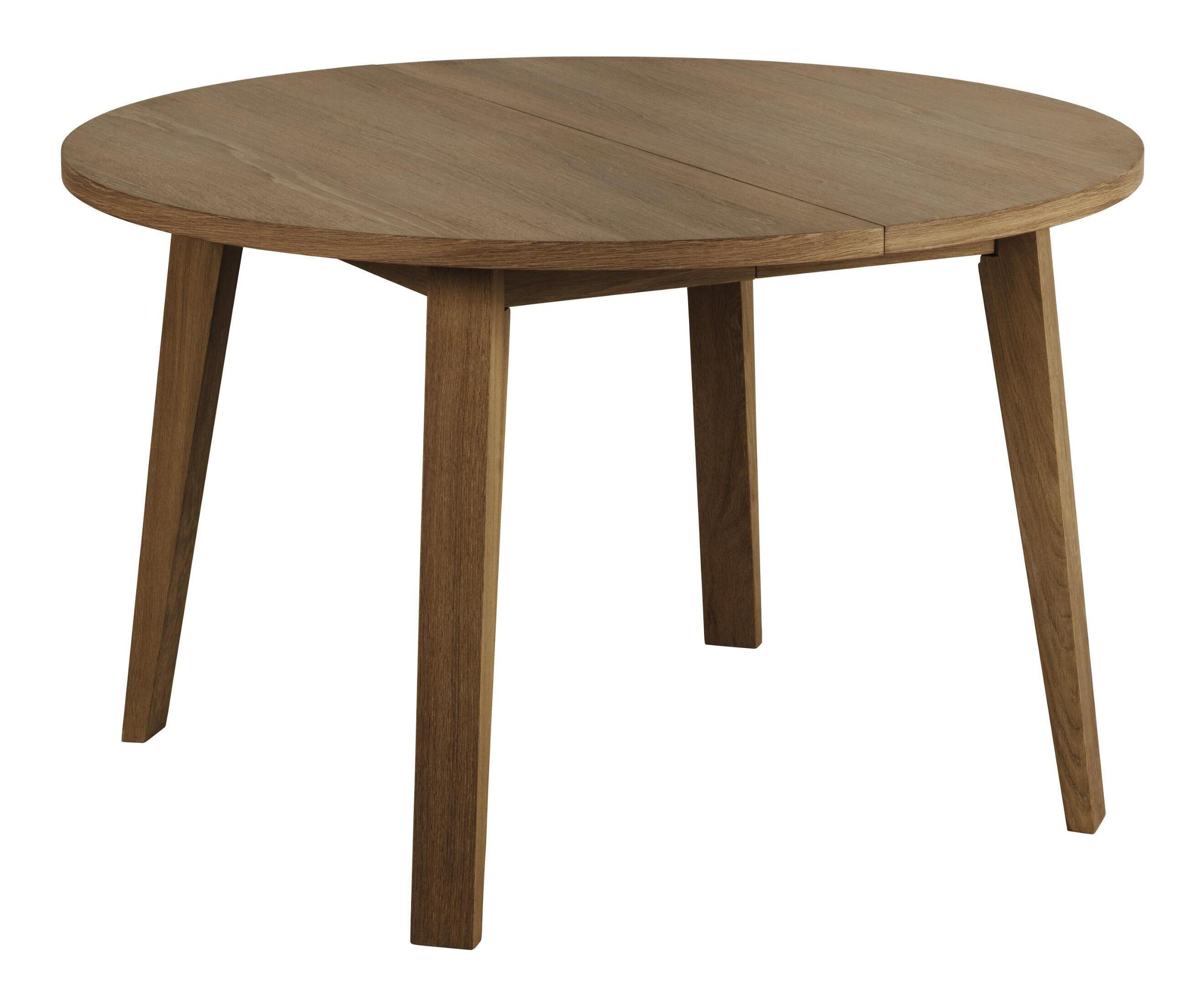 Bendt Uitschuifbare Ronde Eettafel Mads Eiken, 120/170/220 x 120cm - Bruin