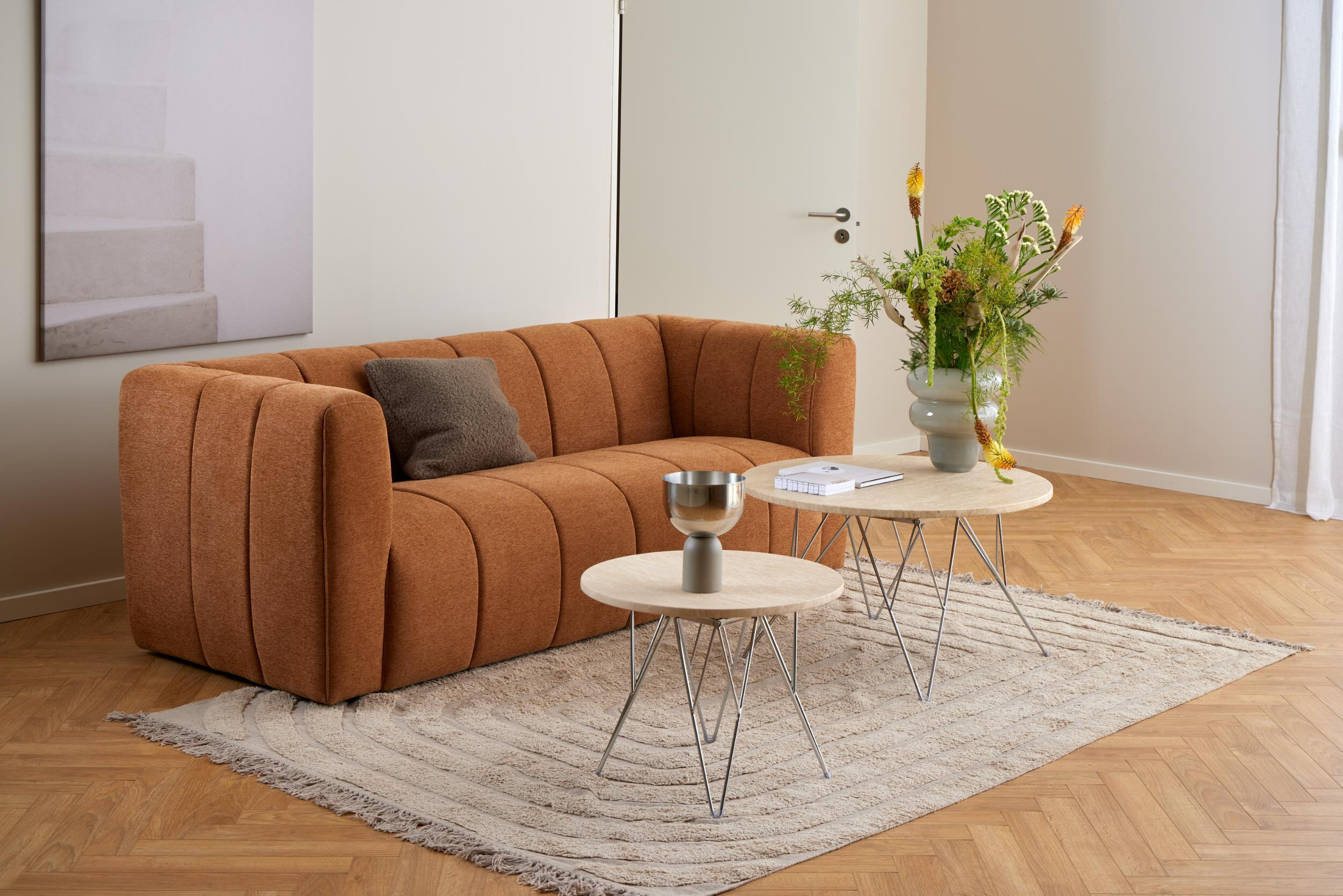 Bendt Ronde Salontafel 'Nadia' Travertin, 80cm