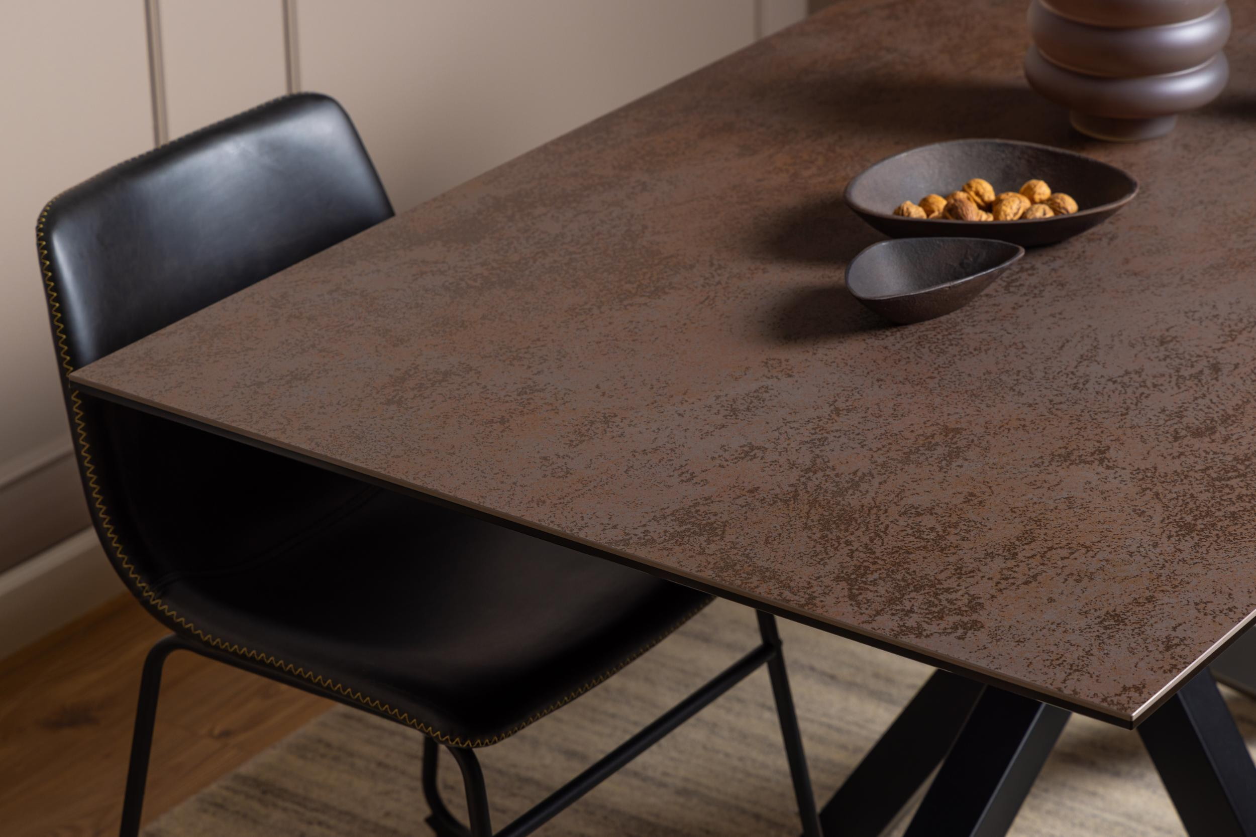 Bendt Eettafel 'Line' Keramiek, 160 x 90cm, kleur Bruin