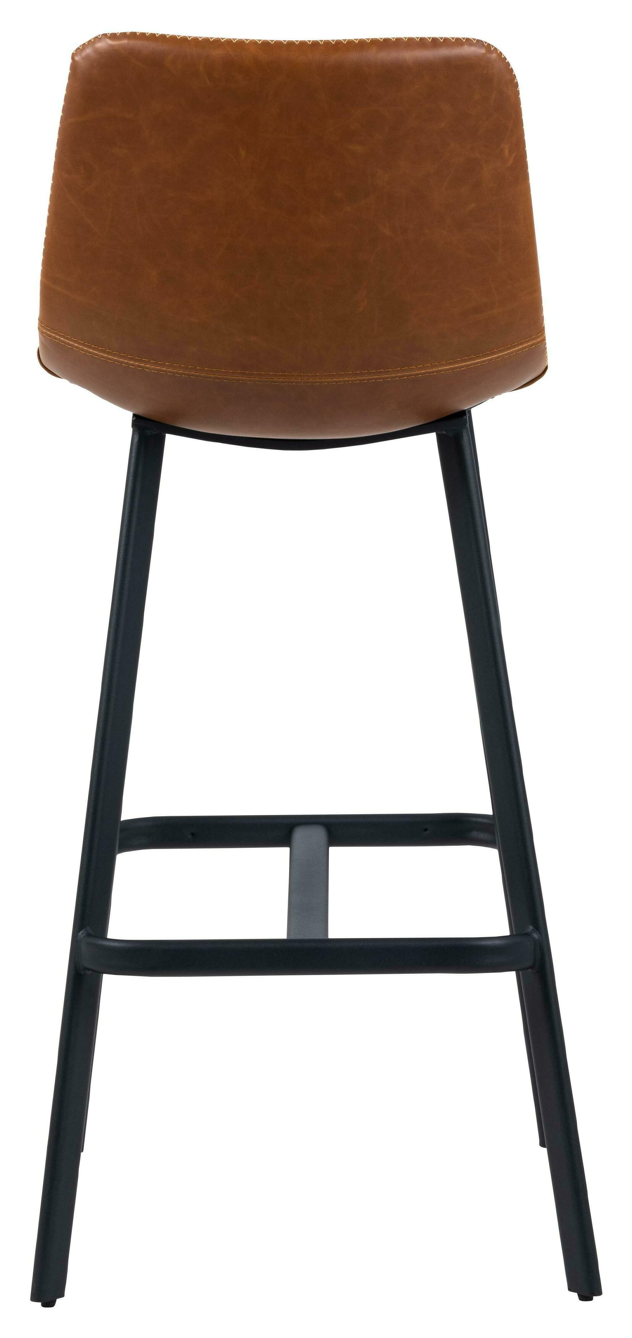 Bendt Barkruk 'Xanthe' PU, kleur Cognac (zithoogte 76.5cm)