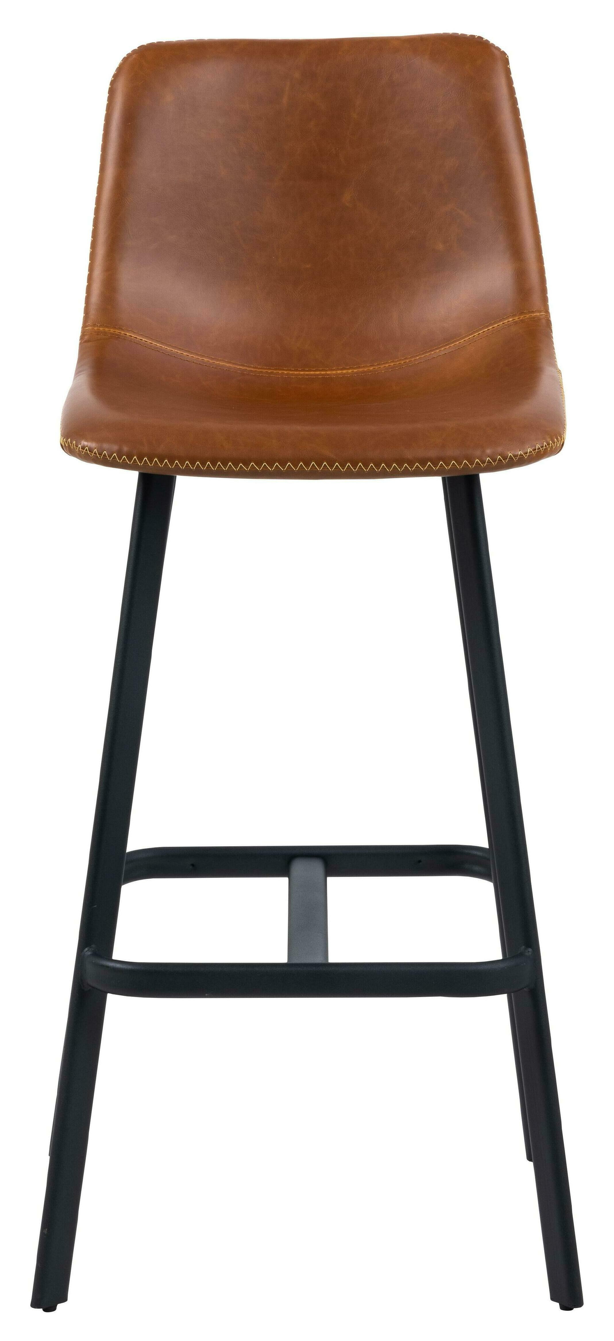 Bendt Barkruk 'Xanthe' PU, kleur Cognac (zithoogte 76.5cm)