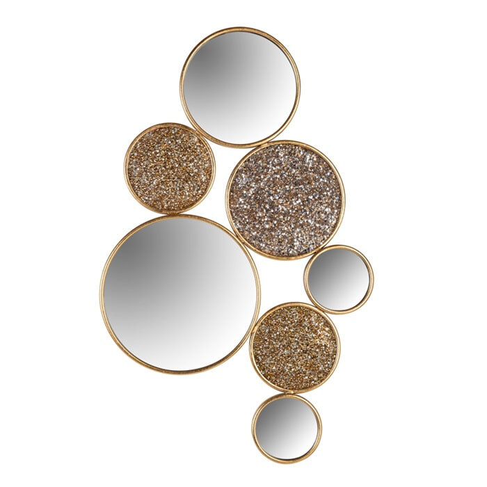 Richmond Spiegel Isaiha Met 4 spiegels, 84 x 52cm - Goud - Rond