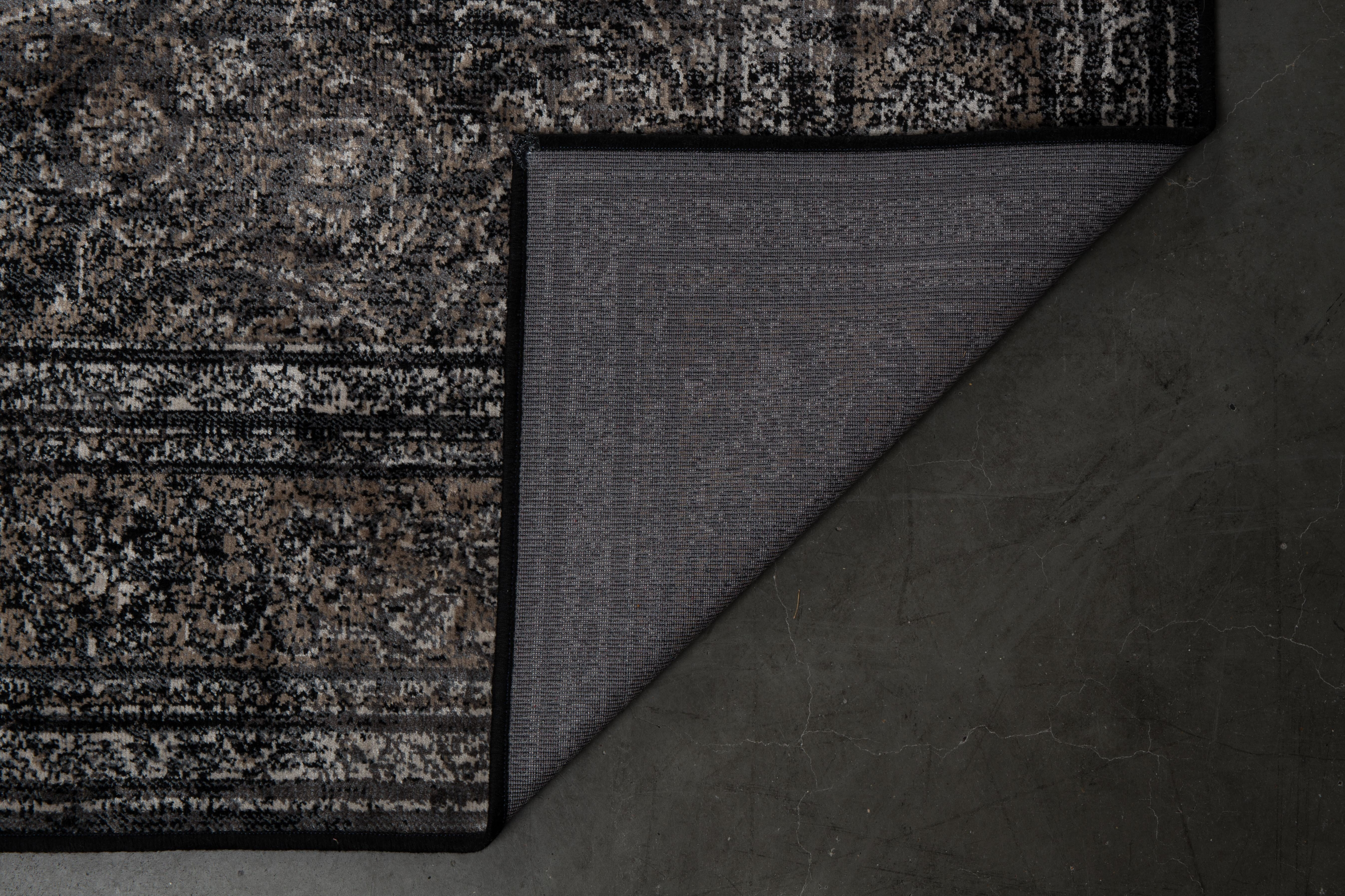 Dutchbone Vloerkleed 'Rugged' 170 x 240cm, kleur Dark