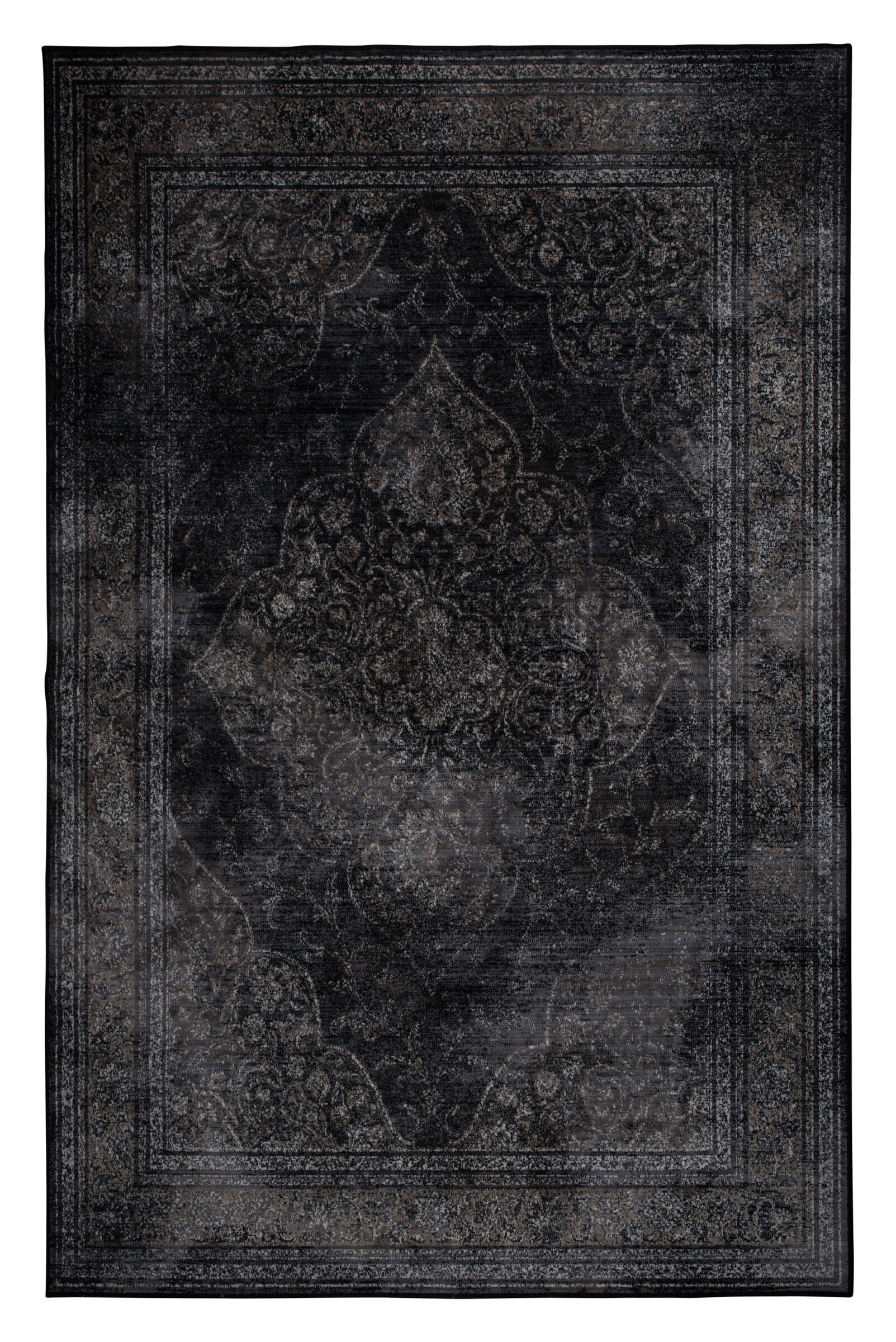 Dutchbone Vloerkleed 'Rugged' 170 x 240cm, kleur Dark