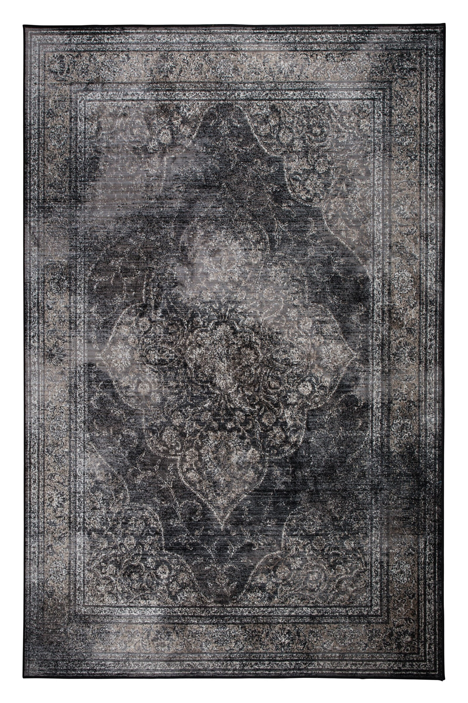 Dutchbone Vloerkleed 'Rugged' 200 x 300cm, kleur Dark