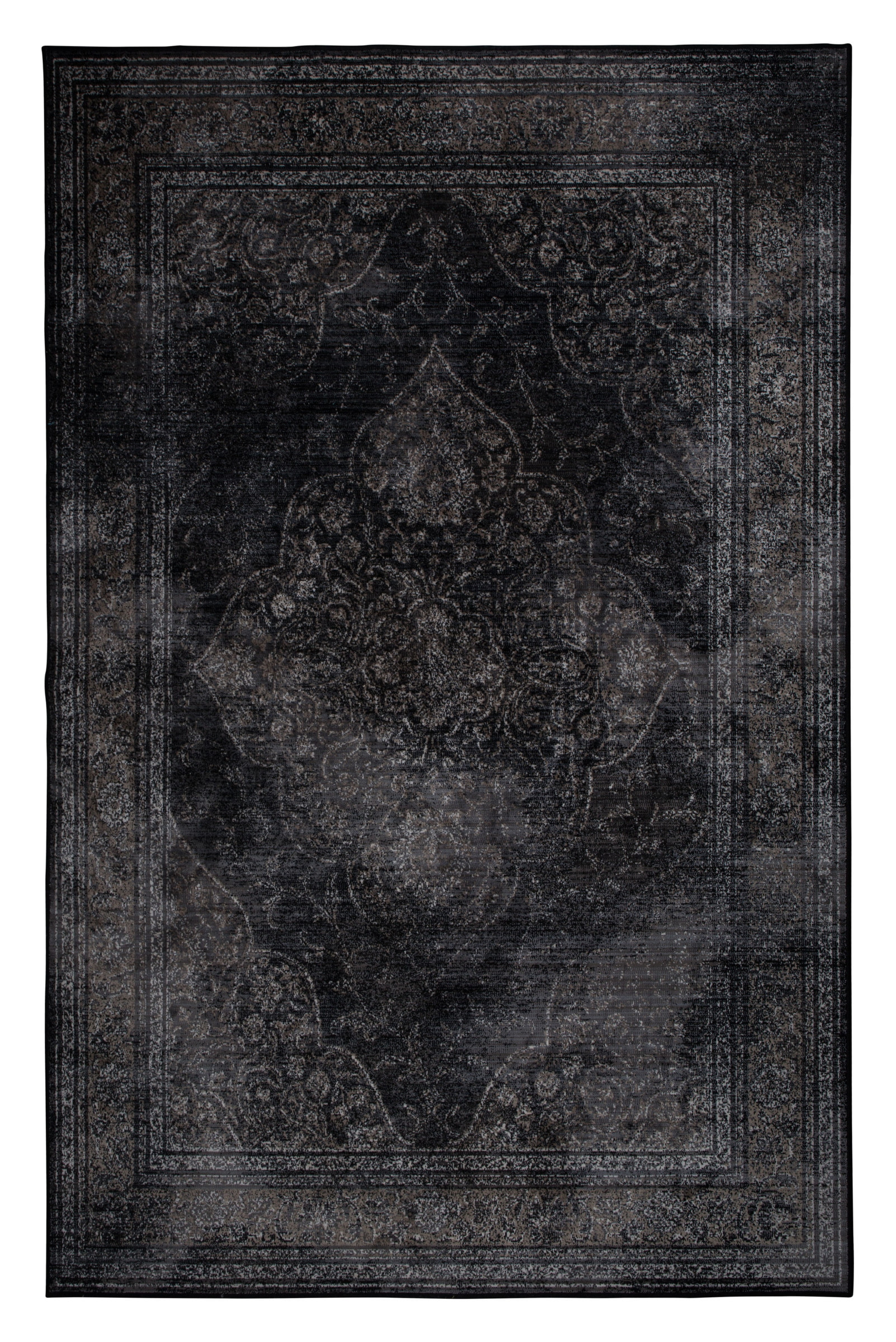 Dutchbone Vloerkleed 'Rugged' 200 x 300cm, kleur Dark