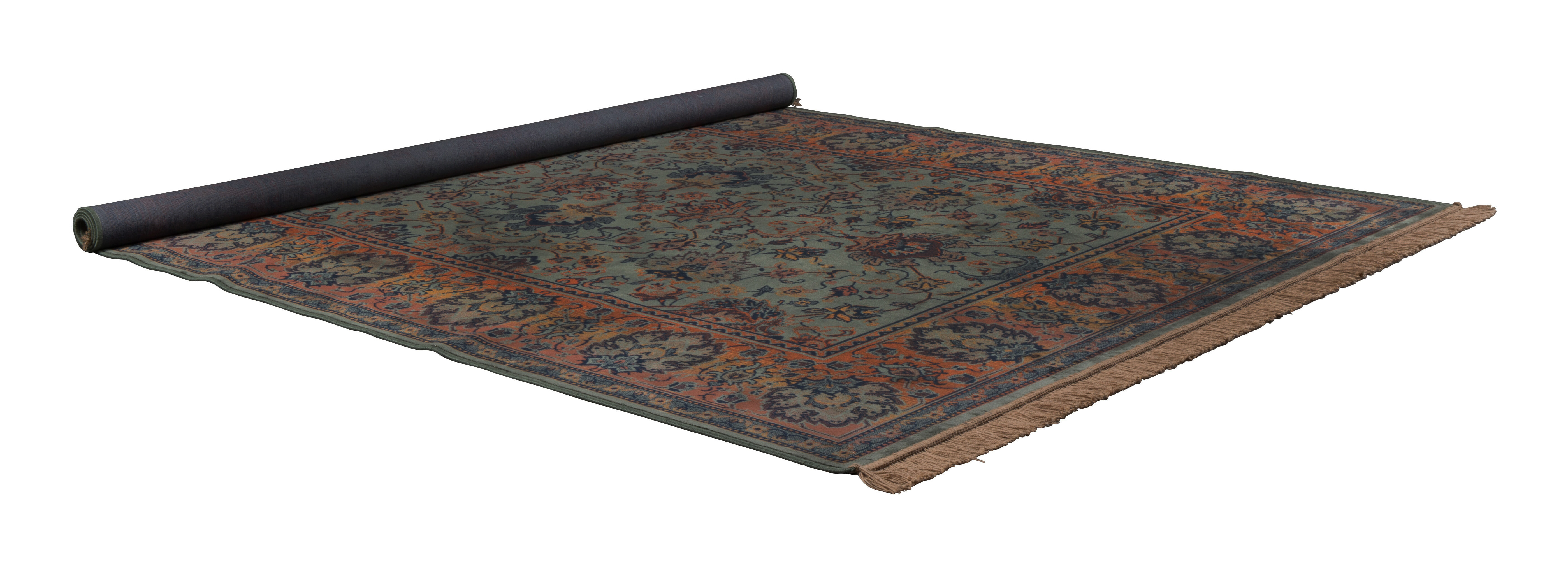 Dutchbone Vloerkleed 'Bid' 170 x 240cm, kleur Old Green