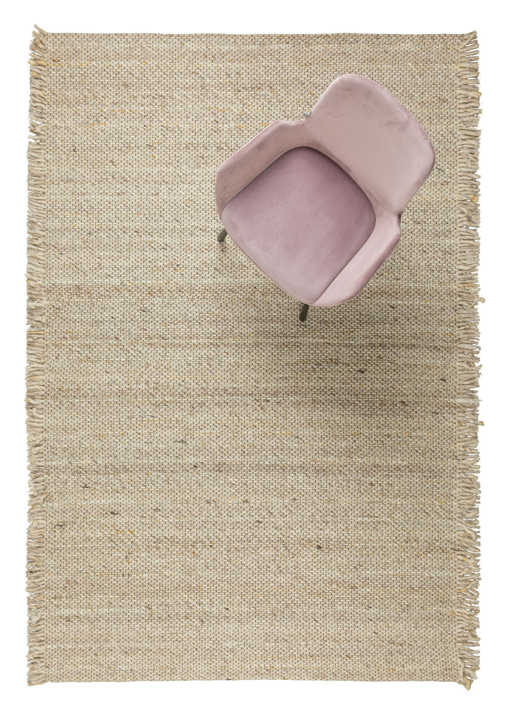 Zuiver Vloerkleed 'Frills' 170 x 240cm, kleur Beige/Geel