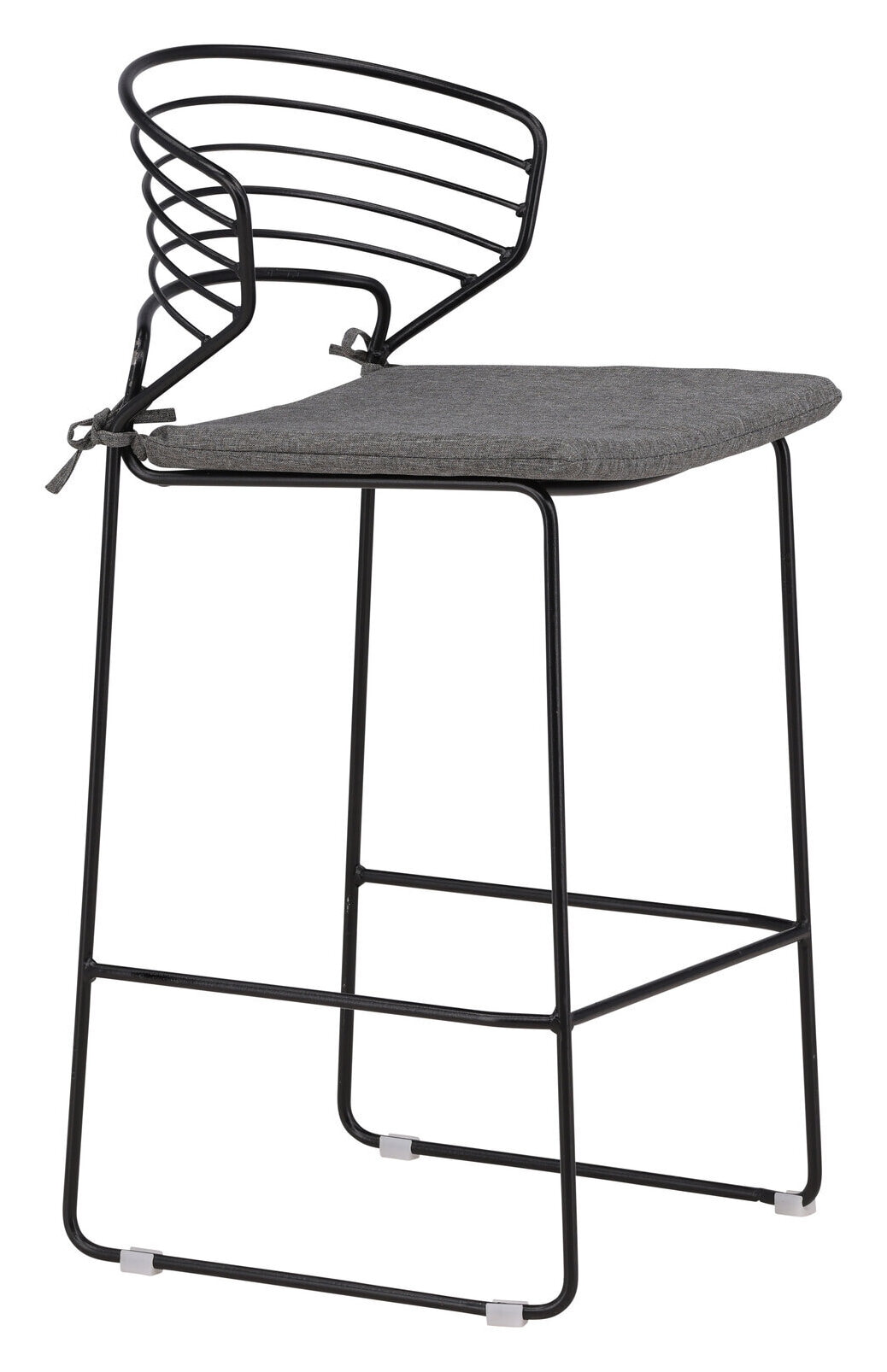 Nohr Outdoor Barkruk 'Daman' kleur Zwart (zithoogte 65cm)