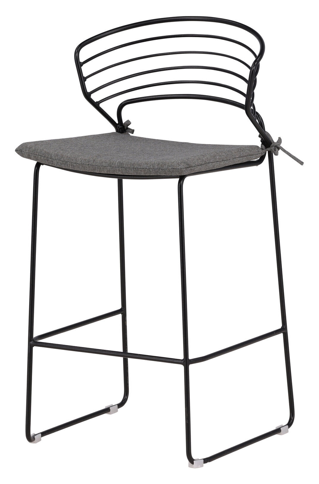 Nohr Outdoor Barkruk 'Daman' kleur Zwart (zithoogte 65cm)