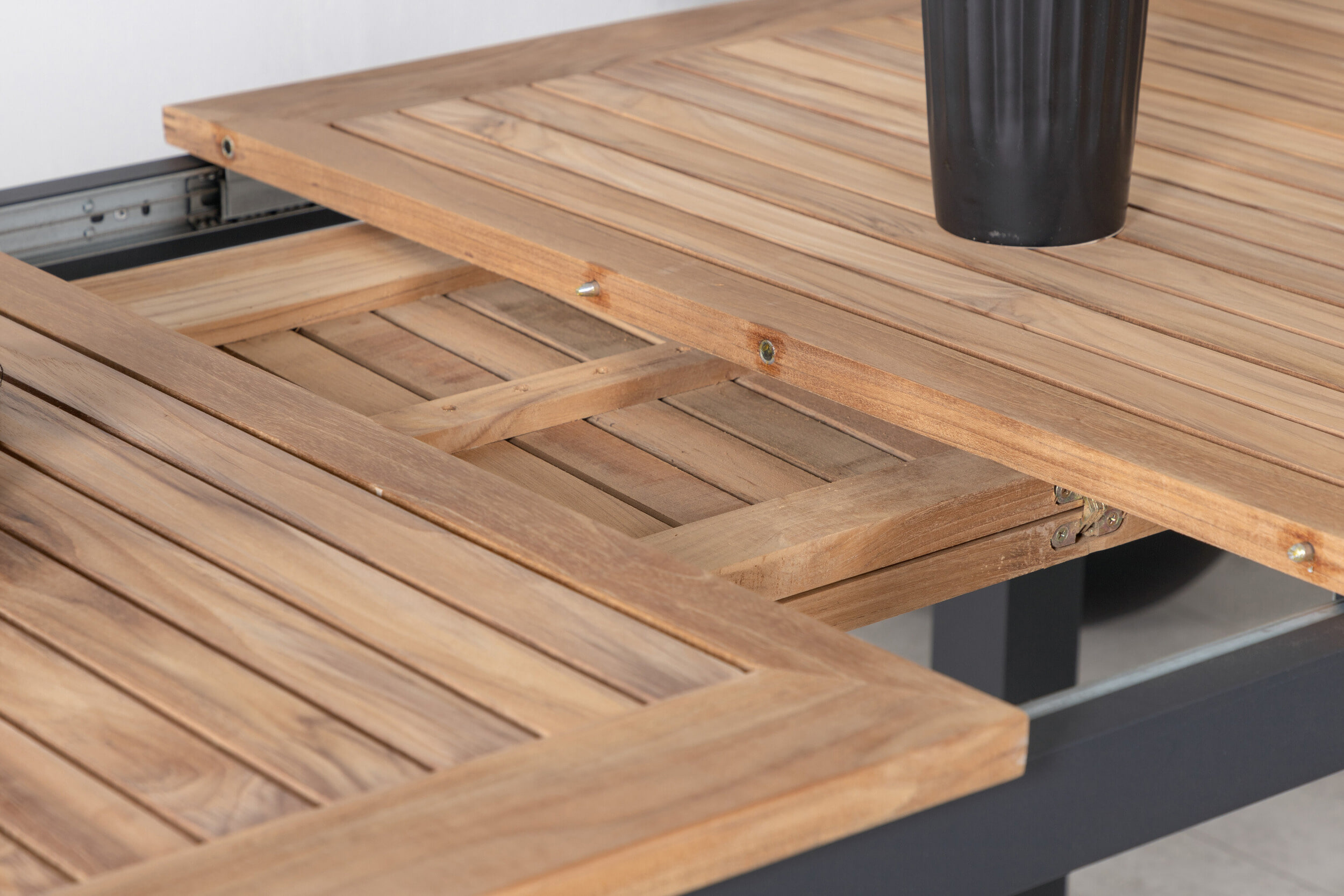 Nohr Uitschuifbare Tuintafel 'Taysha' Teakhout, 152/210 x 90cm, kleur Zwart