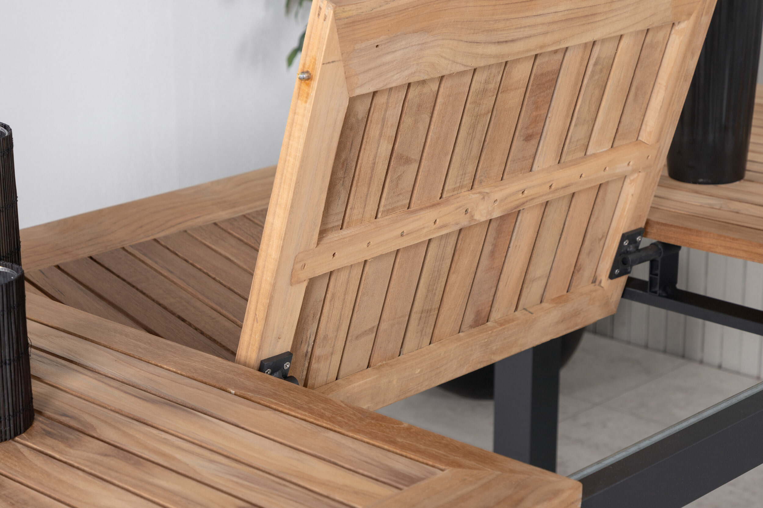 Nohr Uitschuifbare Tuintafel 'Taysha' Teakhout, 152/210 x 90cm, kleur Zwart
