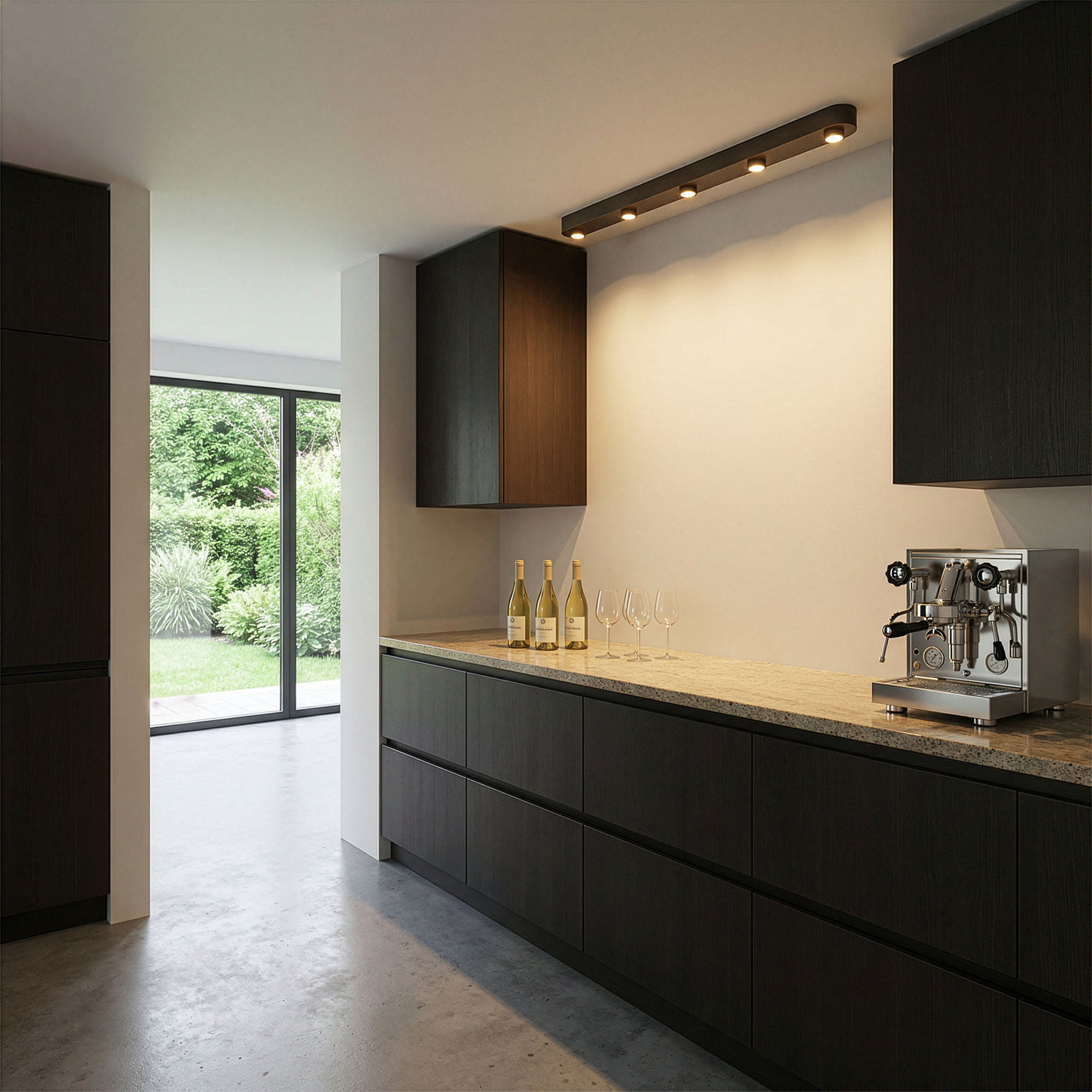 LifestyleFurn Plafondlamp 'Letonya' 5-lamps, 135cm, kleur Sienna Bruin