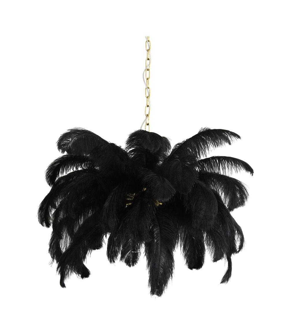 Light & Living Hanglamp 'Feather' Ø80cm, kleur Zwart