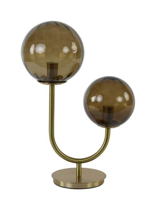 Light & Living Tafellamp 'Magdala' 2-Lamps, kleur Bruin