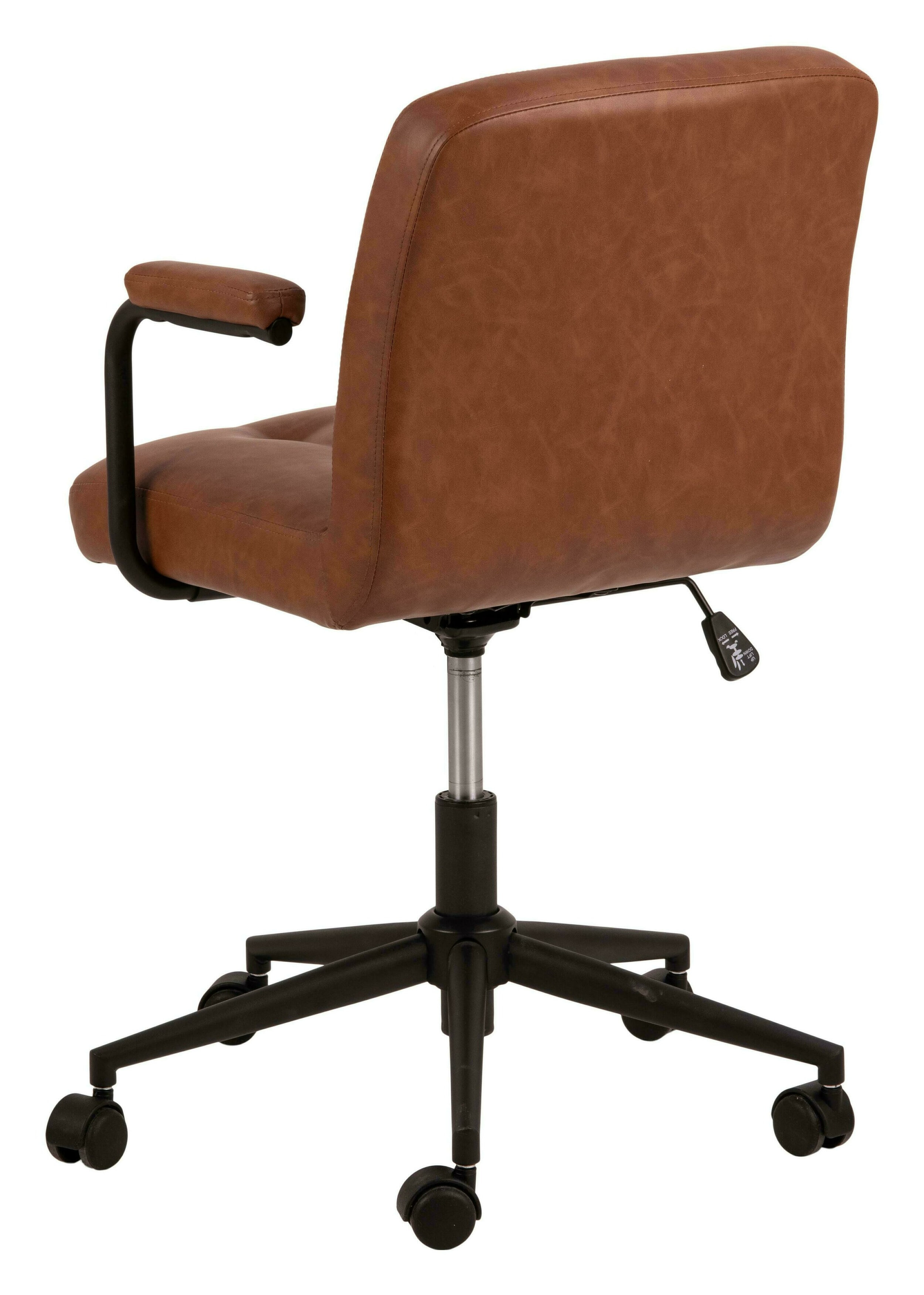 Bendt Bureaustoel 'Lennix' met armleuning, PU, kleur Bruin