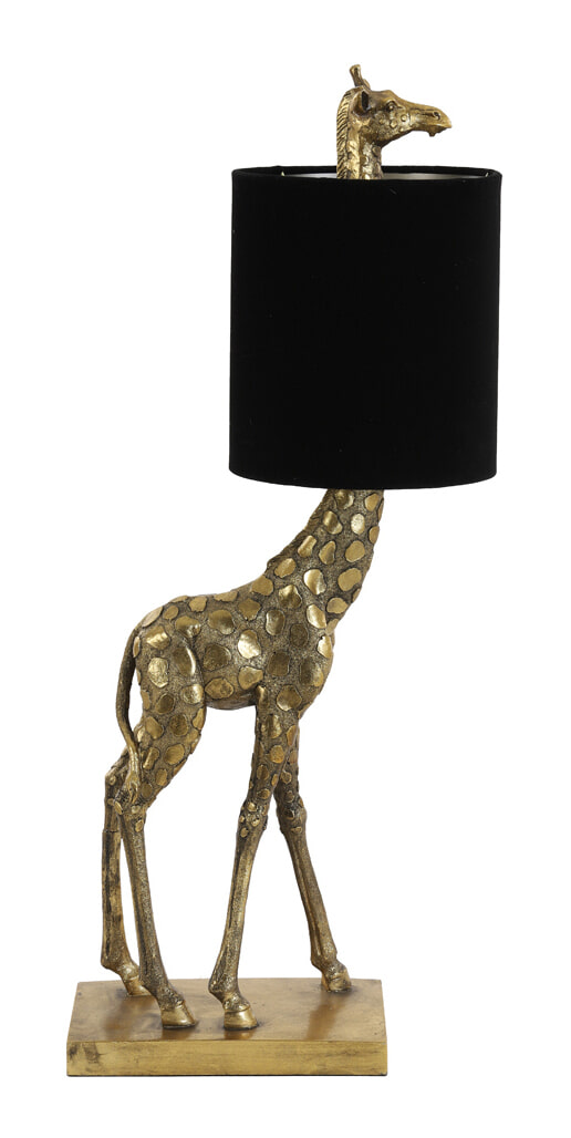 Light & Living Tafellamp 'Giraffe' 61cm, kleur Antiek Brons/Zwart Light & Living Tafellamp 'Giraffe' 61cm, kleur Antiek Brons/Zwart